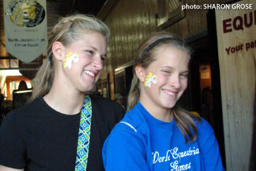 2 EquiManiacs! with painted faces