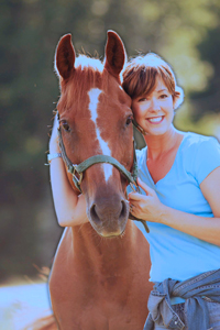 image of a caring horse owner