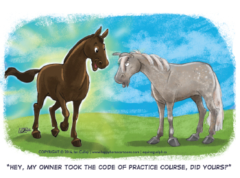 cartoon, horses talking